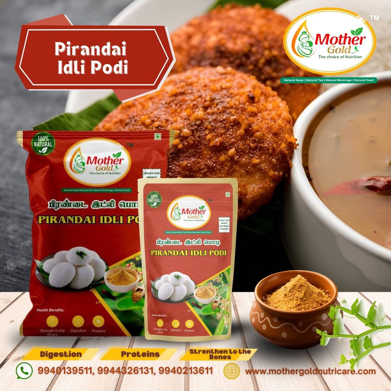 Pirandai Idli Podi